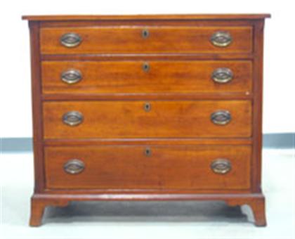 Appraisal: Federal inlaid cherry chest of drawers pennsylvania Rectangular top with