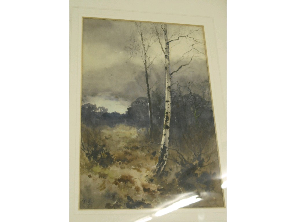 Appraisal: By Reginald Jones - - 'Laugham Sketch' woodland scene with