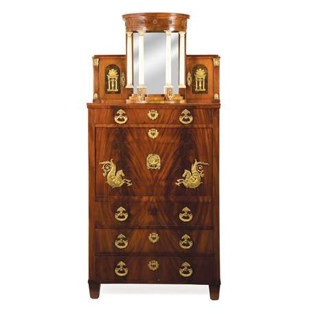 Appraisal: Biedermeier Gilt-Bronze Mounted Mahogany Secretaire a Abattant Estimate -