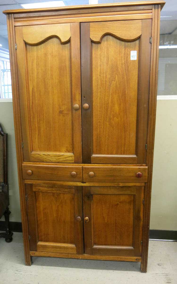 Appraisal: COUNTRY VICTORIAN KITCHEN CUPBOARD American late th century the front