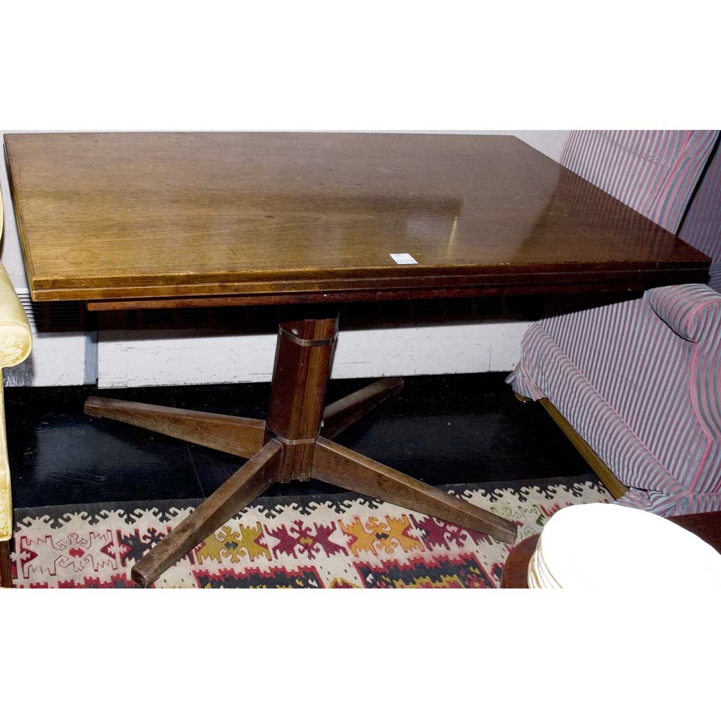 Appraisal: Provincial Mahogany Extension Dining Table Height inches width closed inches