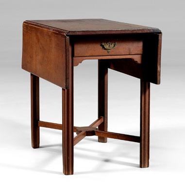 Appraisal: Virginia Chippendale Pembroke table cherry with maple white cedar and