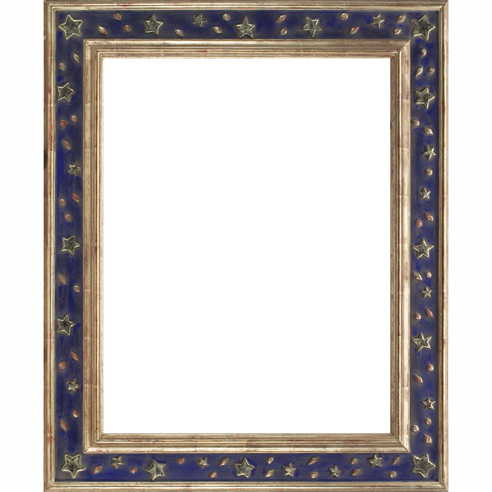 Appraisal: Arts Crafts style frame contemporary large form with carved gold