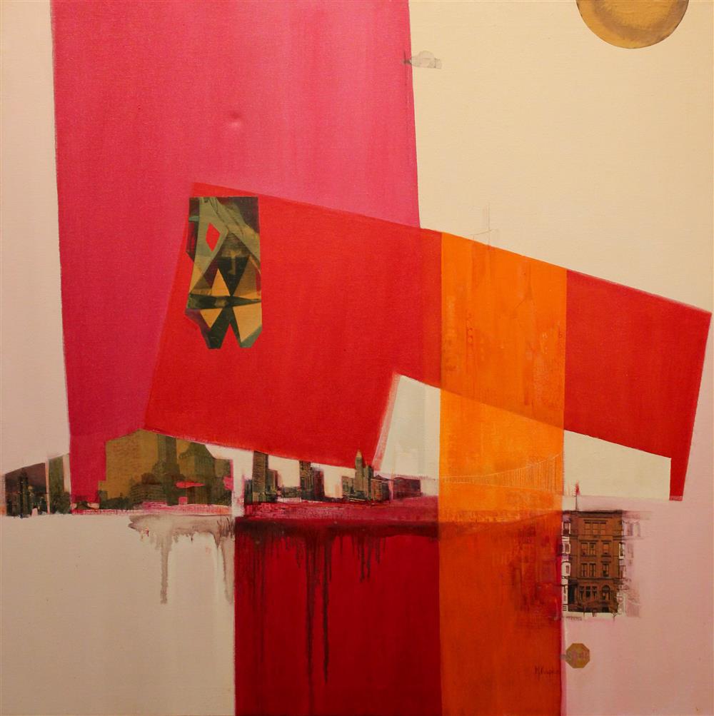 Appraisal: MARILYN KAPLAN AMERICAN TH CENTURY GREENWICH VILLAGE Acrylic and collage