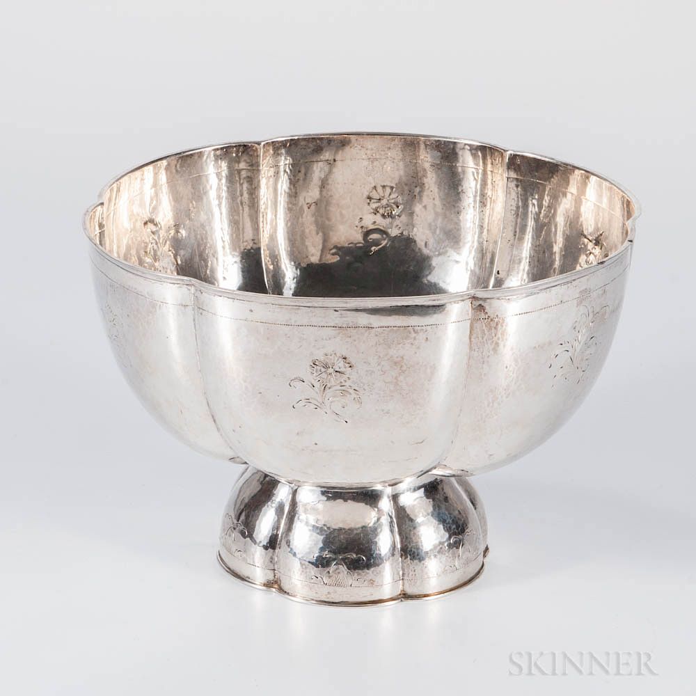 Appraisal: Swedish Silver Footed Bowl Swedish Silver Footed Bowl c maker's