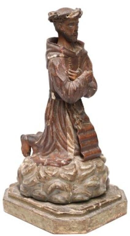 Appraisal: Santo altar figure San Francisco de Asis Saint Francis of