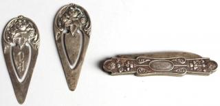 Appraisal: Pair of S Kirk Silver Bookmarks a Pocket Knife The