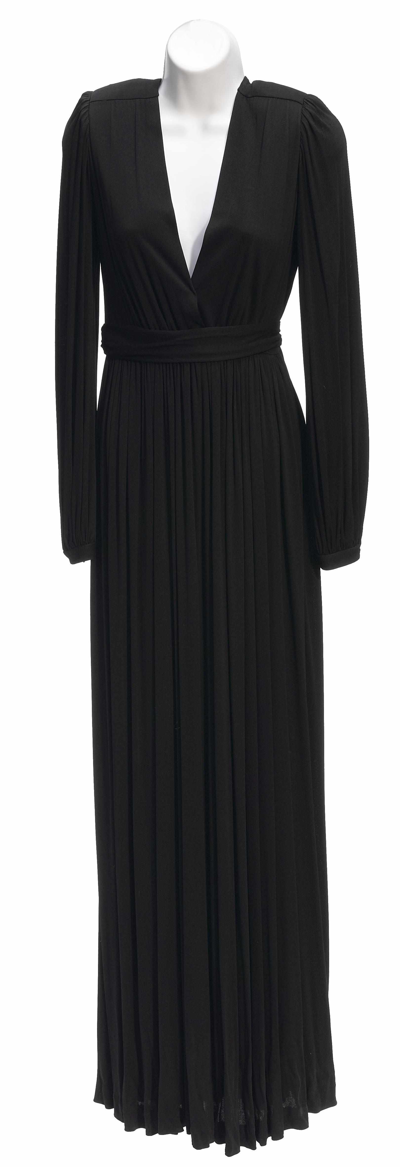 Appraisal: An Yves St Laurent long black jersey dress size together