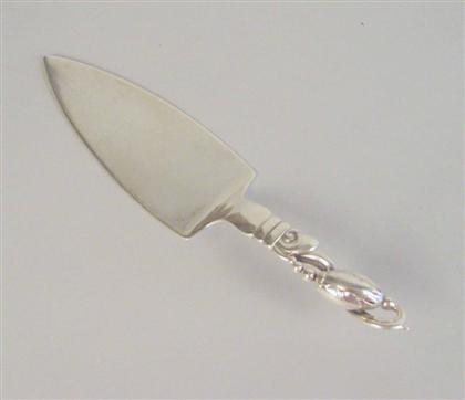 Appraisal: Georg Jensen 'Blossom' cake server Pattern No marked Georg Jensen