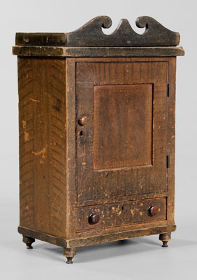 Appraisal: Fine Paint-Decorated Table-Top Cabinet possibly Karsten Petersen North Carolina th