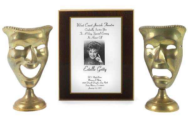 Appraisal: An Estelle Getty keepsake box A wooden box laminated with