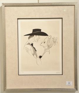 Appraisal: Al Hirschfeld - etching High Noon with John Wayne signed