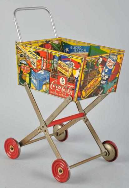 Appraisal: Coca-Cola Toy Shopping Cart Description s Nice and bright remaining