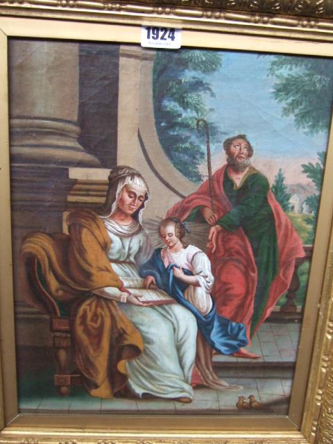 Appraisal: Italian School th century The holy family oil on canvas