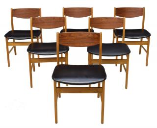 Appraisal: DANISH MID-CENTURY MODERN DINING CHAIRS lot of Danish mid-century modern