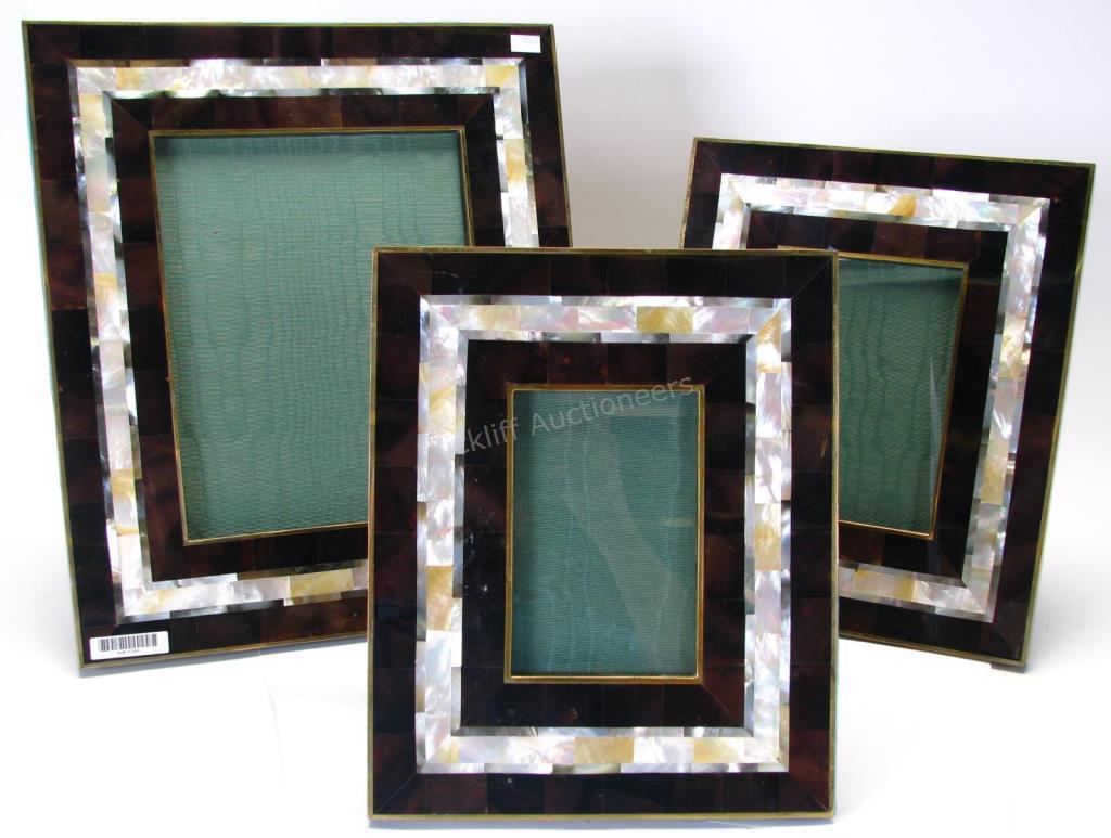 Appraisal: Set of Maitland-Smith Picture Frames three graduated frames with mother