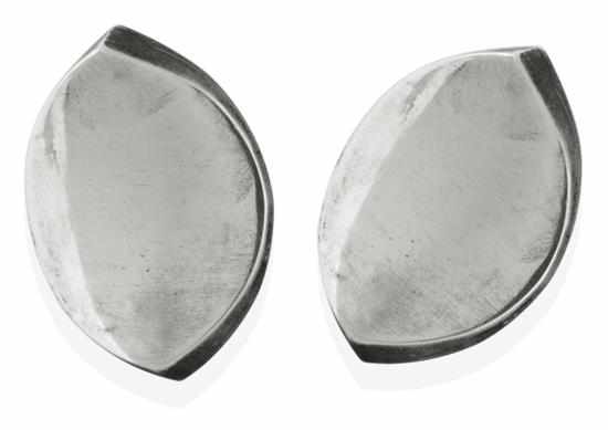 Appraisal: A PAIR OF CUFFLINKS BY GEORG JENSEN The concave design