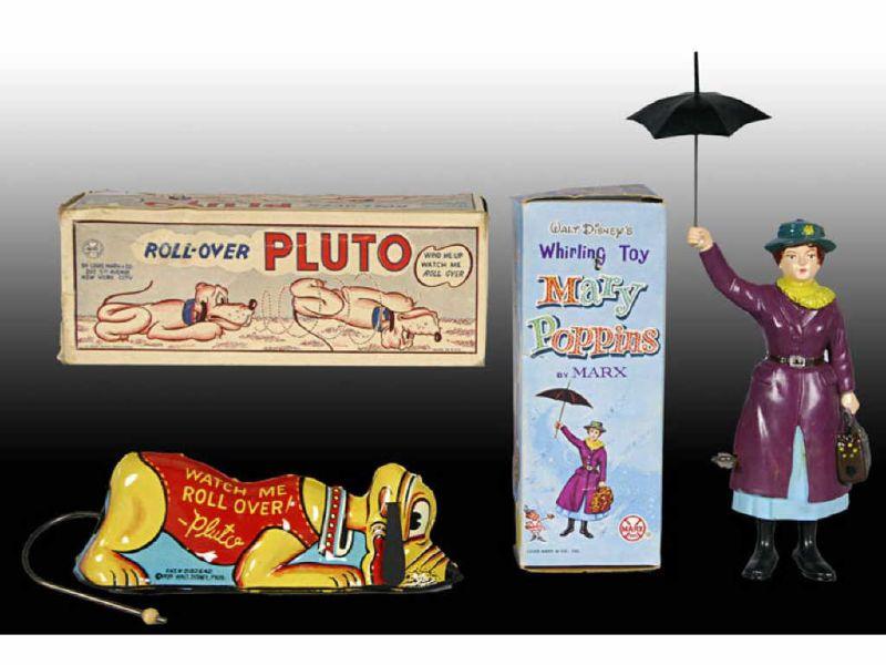 Appraisal: Lot of Walt Disney Mary Poppins and Pluto Wind- Description