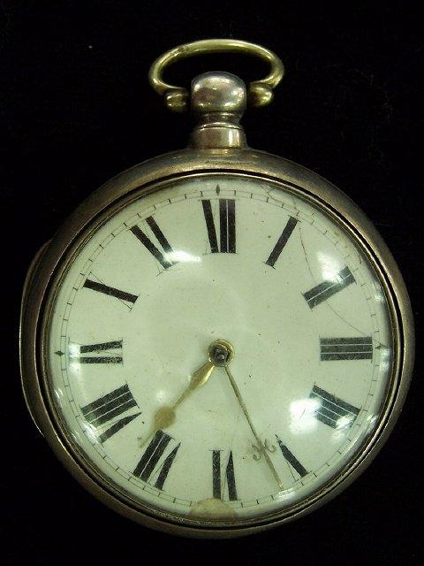 Appraisal: A pair cased pocket watch the white dial with Roman