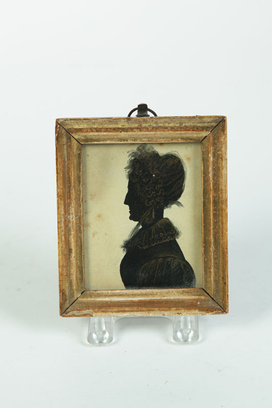 Appraisal: SILHOUETTE Probably American st half- th century Inked portrait of