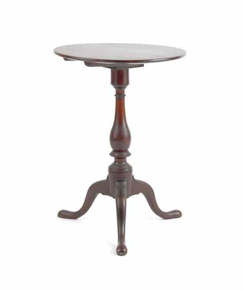 Appraisal: Pennsylvania Queen Anne walnut candlestand late th c with dished