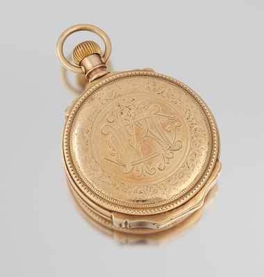 Appraisal: A Large k Gold Pocket Watch by Elgin with Custom