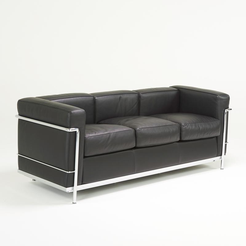 Appraisal: LE CORBUSIER CASSINA LC sofa New York Italy s Leather