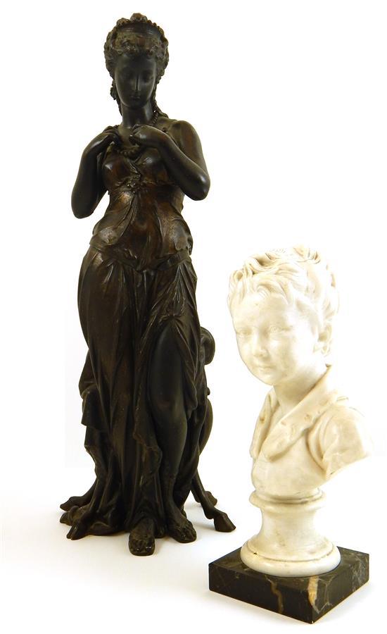 Appraisal: Two sculptures after French artists after Eutrope Bouret French -