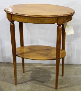 Appraisal: Continental side table Continental side table circa having an oval