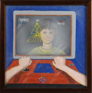 Appraisal: Paul Trauth New Orleans The Video Game oil on canvas