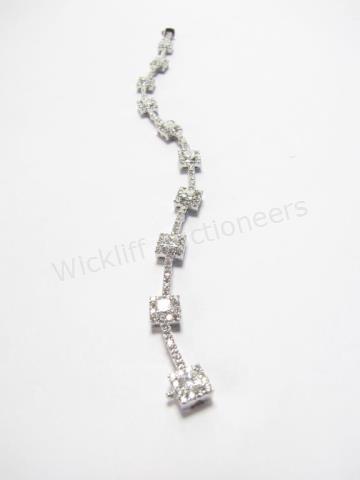 Appraisal: An K white gold lady's diamond bracelet with ten princess