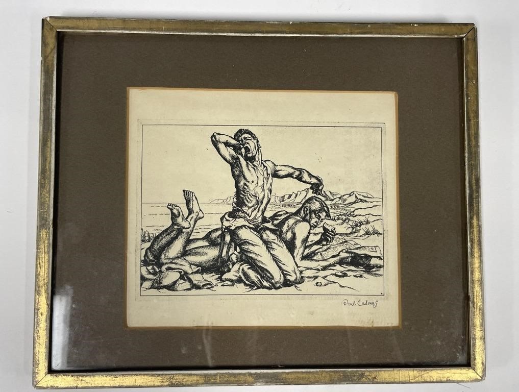 Appraisal: Off set lithograph print after Paul Cadmus of two boys