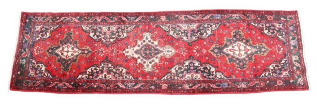 Appraisal: Hand-tied Persian Hamadan runner approx ' l ' w Provenance