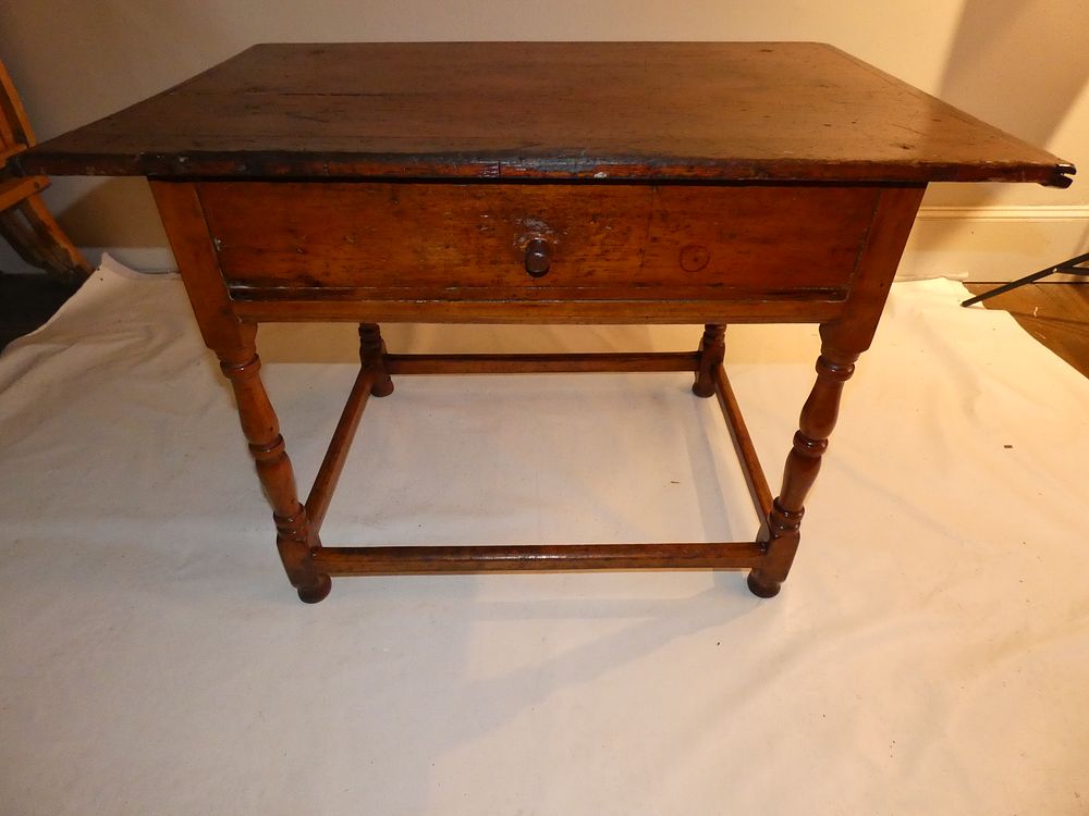 Appraisal: TH C TAVERN TABLE Period American pine and hardwood one