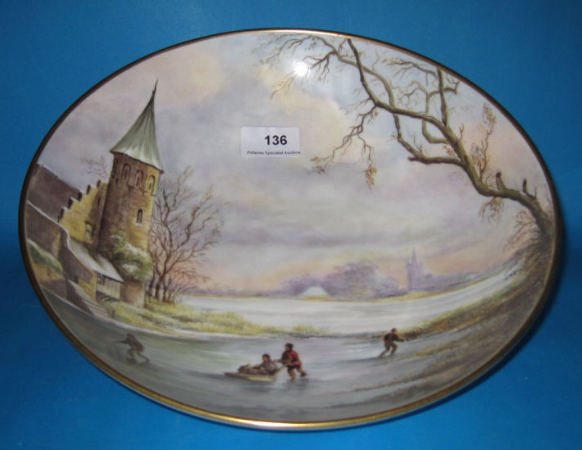 Appraisal: Royal Doulton Handpainted bowl A Dutch Manor House by P