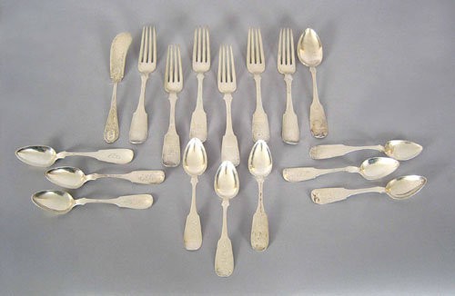 Appraisal: Group of Reading PA coin silver flatware to include Mannerback