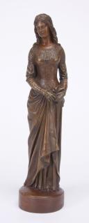 Appraisal: Sculpture of a maiden signed Eylanbekov Cast sculpture of a