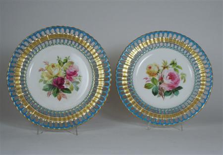 Appraisal: A Victorian Minton part dessert service Retailed by John Mortlock