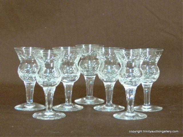 Appraisal: Lot of Seven Cut Glass Cordials Stemware - Circa 's