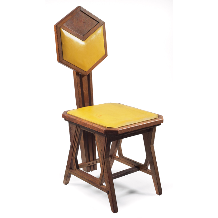 Appraisal: Frank Lloyd Wright chair ''Peacock'' design from the Imperial Hotel