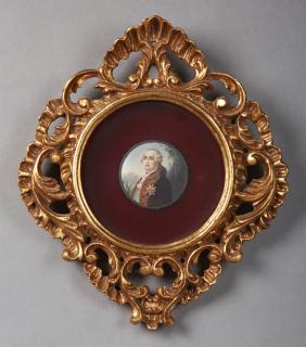 Appraisal: French School King Louis XVI th c miniatur French School