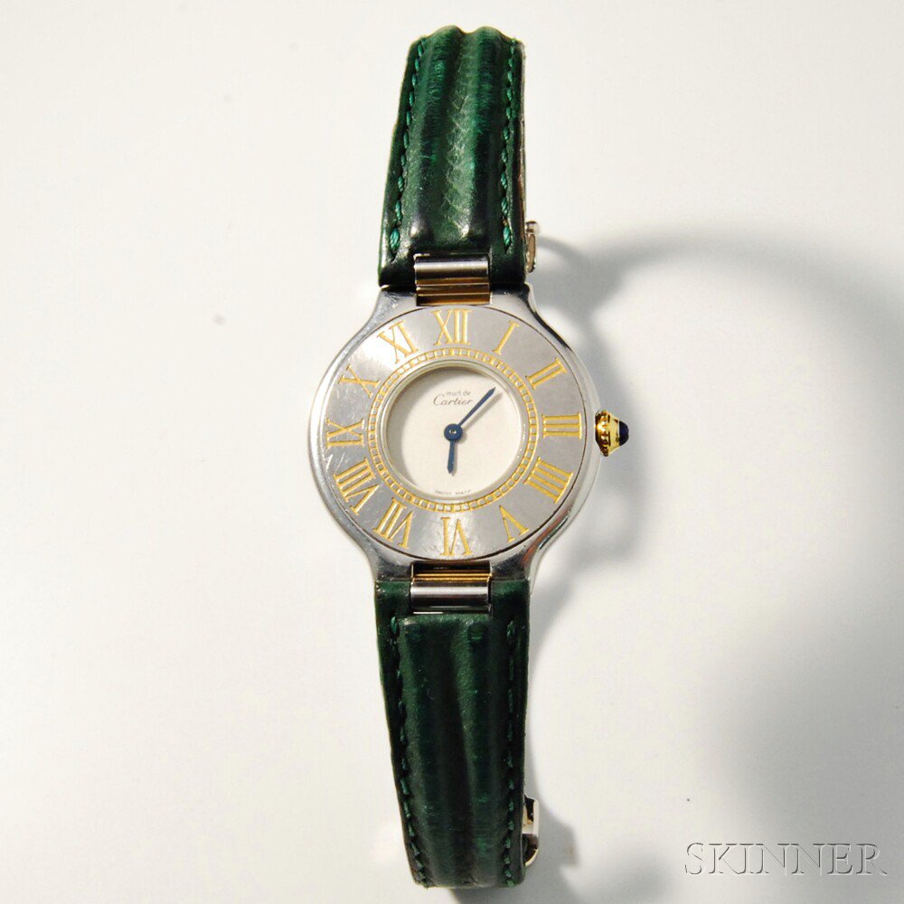 Appraisal: Cartier Lady's Wristwatch Roman numeral bezel quartz movement and a