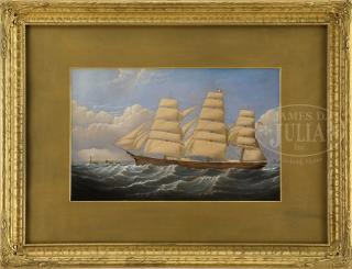 Appraisal: JAMES WHELDON British - PORTRAIT OF THE CLIPPER SHIP THREE