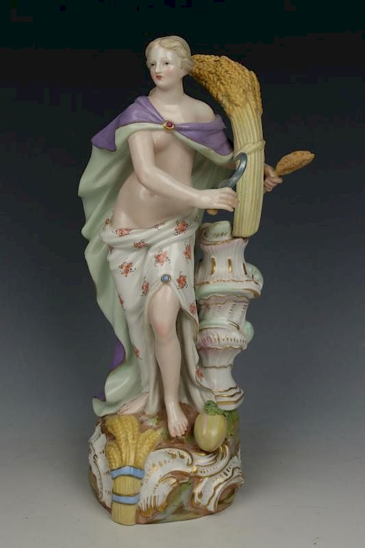 Appraisal: Meissen Meyer Figurine Summer MANUFACTURE Meissen GERMANY SCULPTOR Friedrich Elias