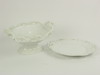 Appraisal: CENTER BOWL - Two piece opaque porcelain two handle open