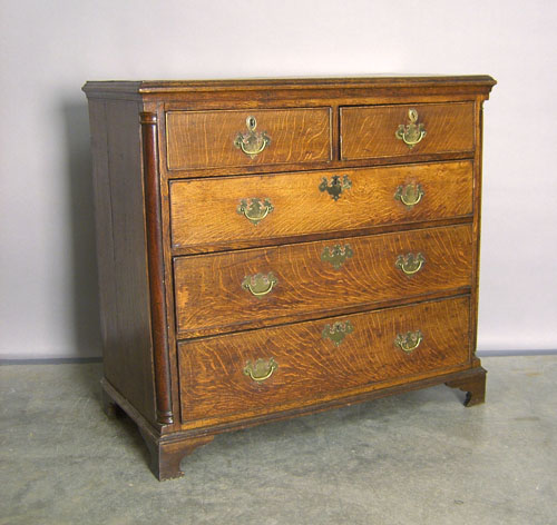 Appraisal: English oak chest of drawers th c h w