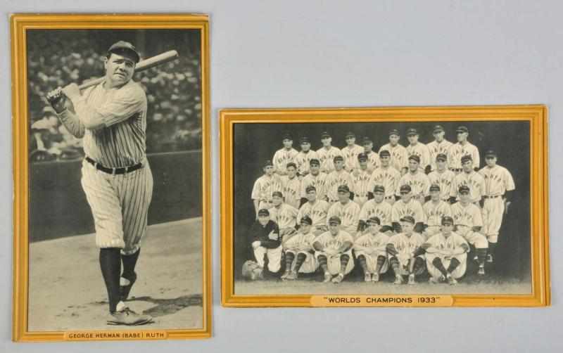 Appraisal: Lot of Vintage Baseball Stand-Ups Description Includes one World Champion