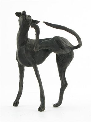 Appraisal: Harriet Glen British th century A scratching lurcher signed Harriet