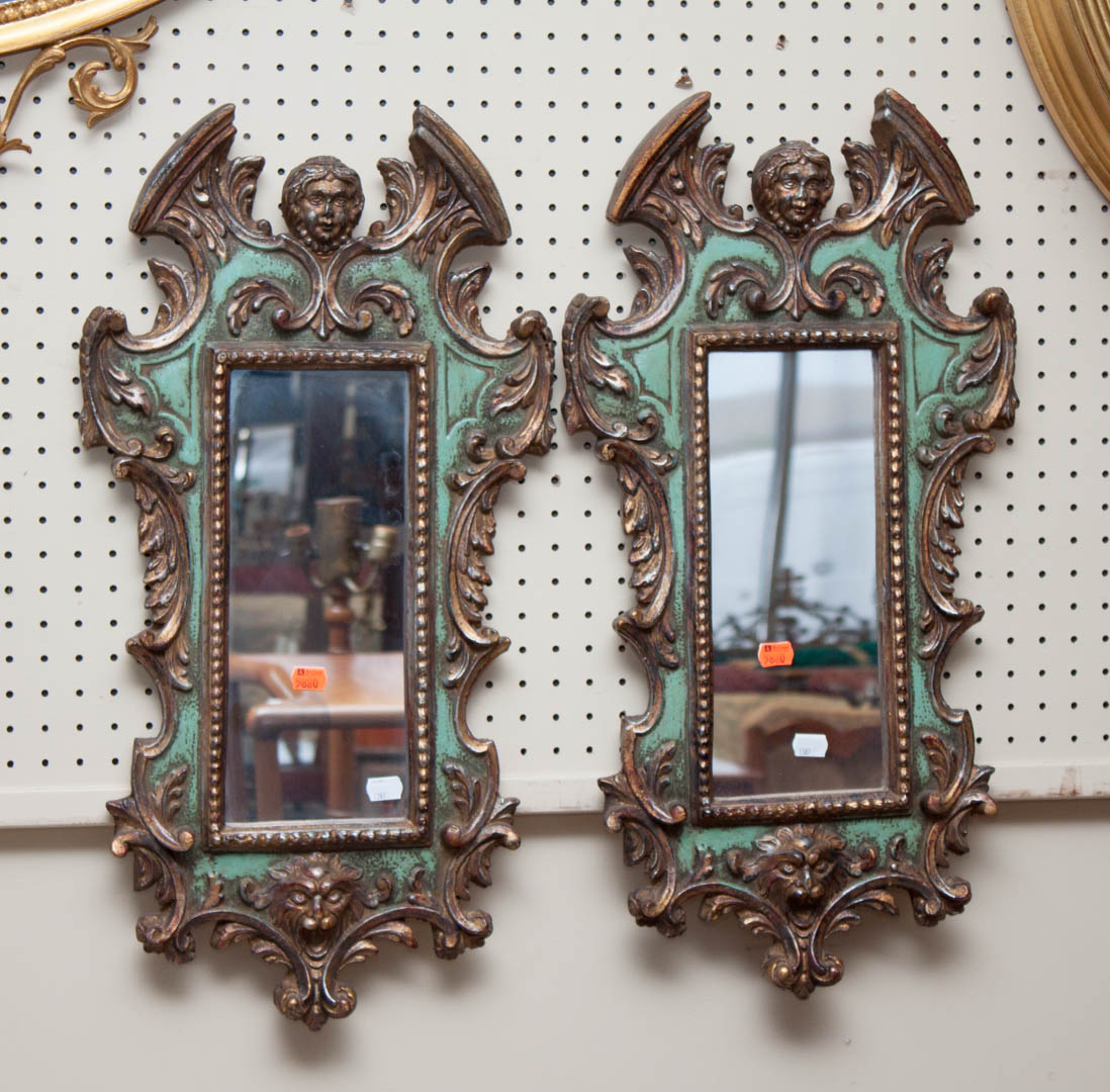 Appraisal: Pair of composition wall mirrors