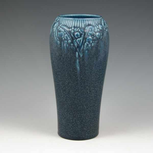 Appraisal: Rookwood vase from in excellent speckled blue matte Marked with